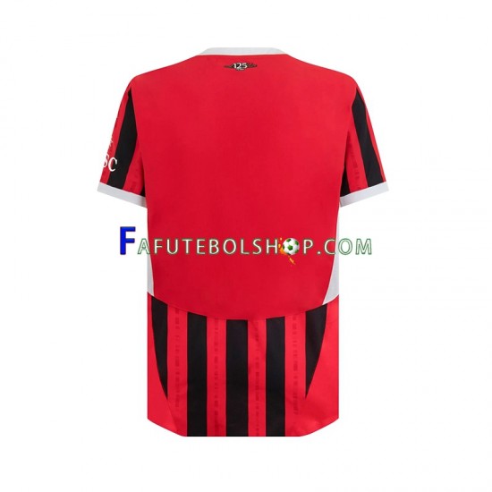 Camisa 1 AC Milan 2024-2025 manga curta ,Masculino