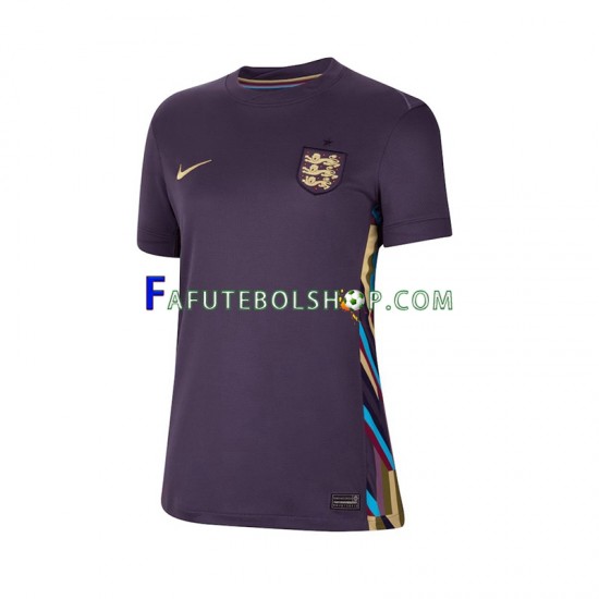 Camisa 2 Inglaterra Euro 2024 manga curta ,Feminino