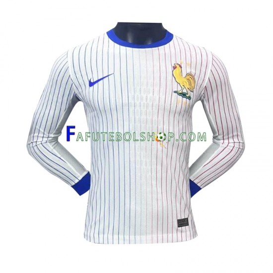 Camisa 2 França Euro 2024 manga longa ,Masculino