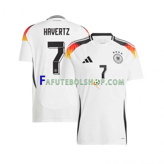 Camisa 1 Alemanha Havertz 7 Euro 2024 manga curta ,Masculino