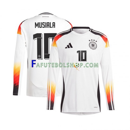 Camisa 1 Alemanha Jamal Musiala 10 Euro 2024 manga longa ,Masculino