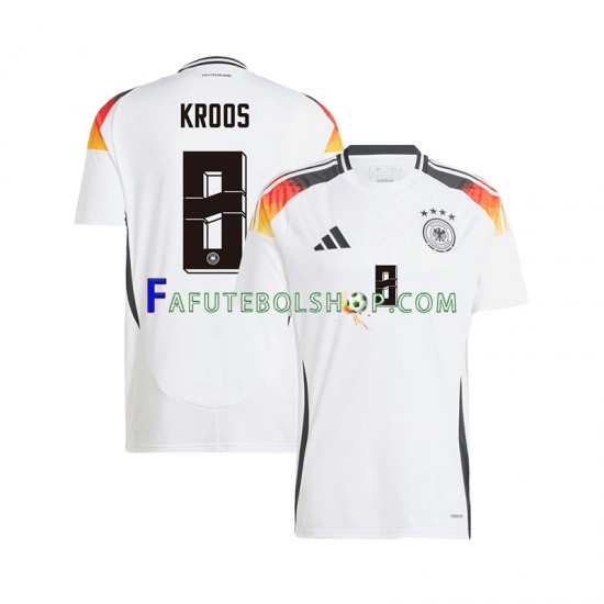 Camisa 1 Alemanha Toni Kroos 8 Euro 2024 manga curta ,Masculino