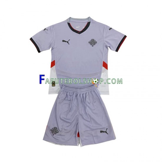 Camisa 2 Islândia 2024 manga curta ,infantil