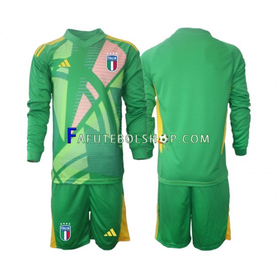 Camisa Goleiro 2 Itália Euro 2024 manga longa ,infantil