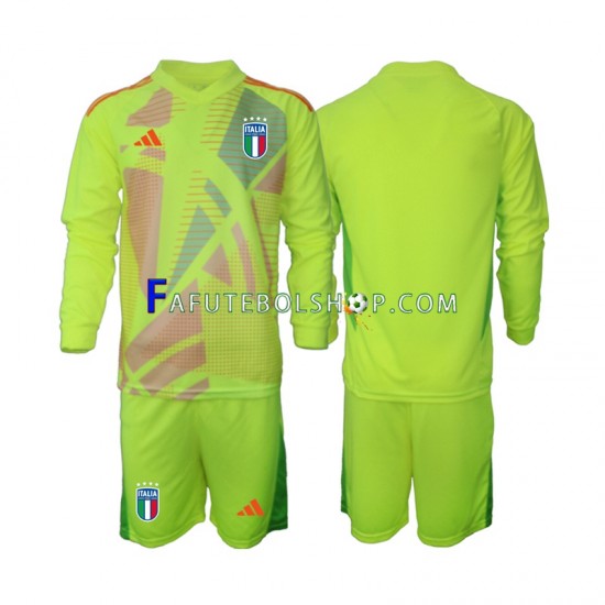 Camisa Goleiro 1 Itália Euro 2024 manga longa ,infantil