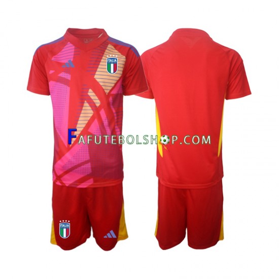 Camisa Goleiro 3 Itália Euro 2024 manga curta ,infantil