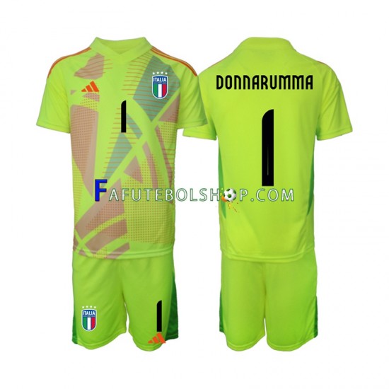 Camisa Goleiro 1 Itália Donnarumma 1 Euro 2024 manga curta ,infantil