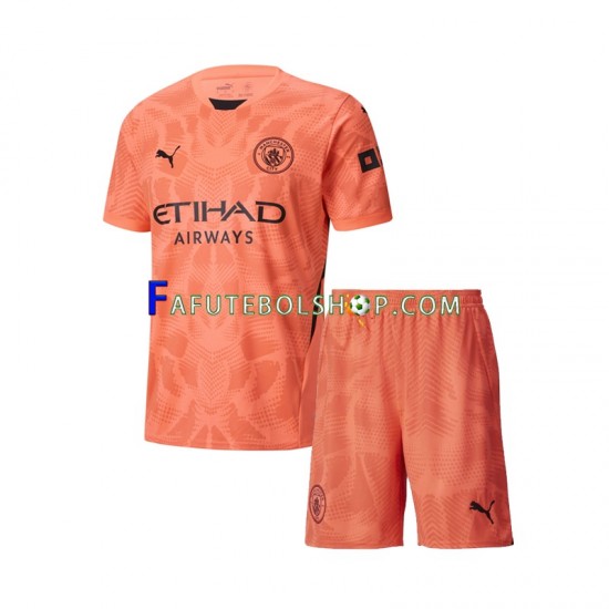 Camisa Goleiro 2 Manchester City 2024-2025 manga curta ,infantil