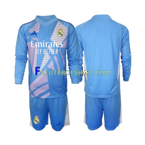 Camisa Goleiro 1 Real Madrid 2024-2025 manga longa ,infantil