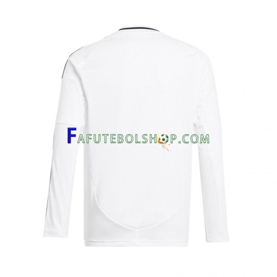 Camisa 1 Real Madrid 2024-2025 manga longa ,Masculino