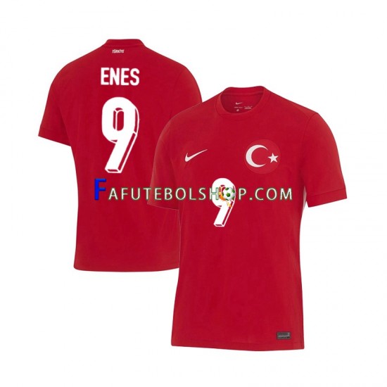 Camisa 2 Turquia Enes Unal 9 Euro 2024 manga curta ,Masculino