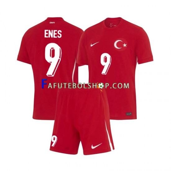 Camisa 2 Turquia Enes Unal 9 Euro 2024 manga curta ,infantil