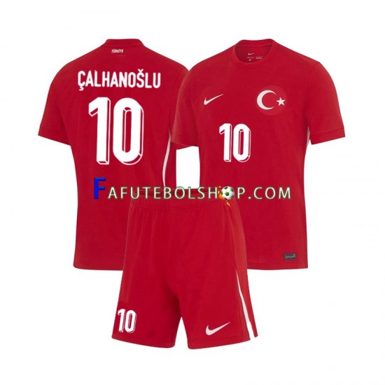 Camisa 2 Turquia Hakan Calhanoglu 10 Euro 2024 manga curta ,infantil