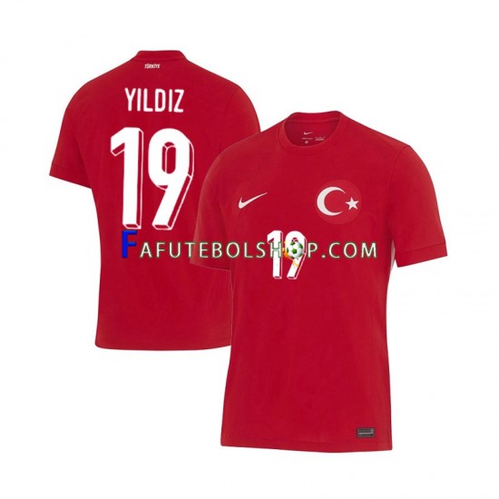 Camisa 2 Turquia Kenan Yıldız 19 Euro 2024 manga curta ,Masculino