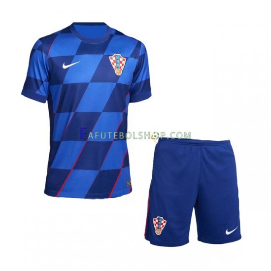 Camisa 2 Croácia Euro 2024 manga curta ,infantil