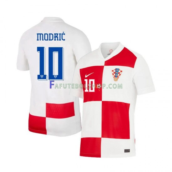 Camisa 1 Croácia Modrić 10 Euro 2024 manga curta ,Masculino