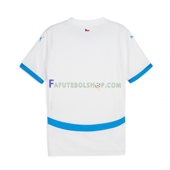 Camisa 2 República Tcheca Euro 2024 manga curta ,Masculino