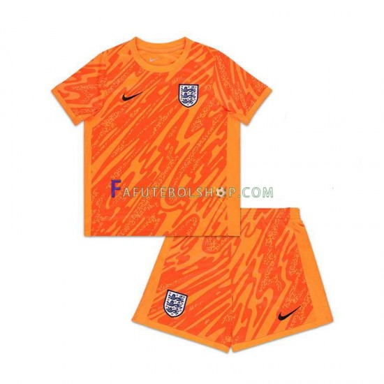 Camisa Goleiro 1 Inglaterra Euro 2024 manga curta ,infantil