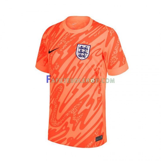 Camisa Goleiro 1 Inglaterra Euro 2024 manga curta ,Masculino