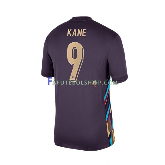 Camisa 2 Inglaterra Harry Kane 9 Euro 2024 manga curta ,Masculino