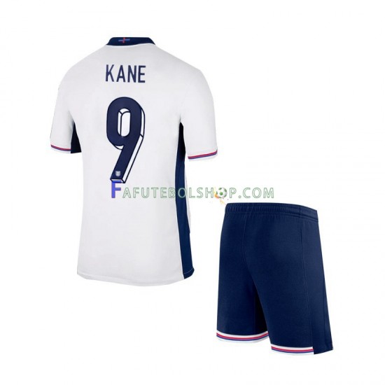 Camisa 1 Inglaterra Harry Kane 9 Euro 2024 manga curta ,infantil