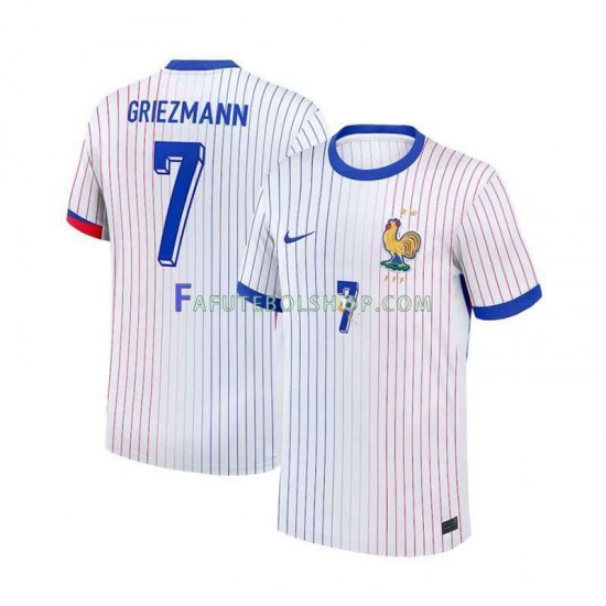 Camisa 2 França Antoine Griezmann 7 Euro 2024 manga curta ,Masculino