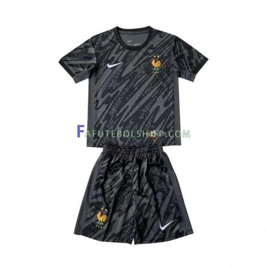 Camisa Goleiro 2 França Euro 2024 manga curta ,infantil