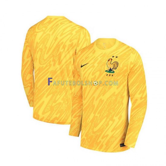 Camisa Goleiro 1 França Euro 2024 manga longa ,Masculino