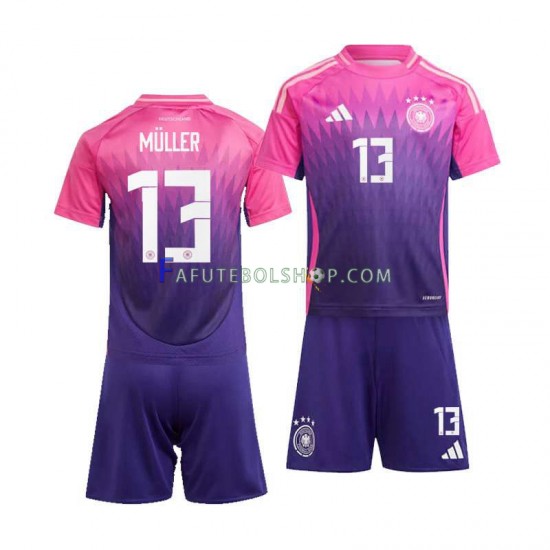 Camisa 2 Alemanha Thomas Muller 13 Euro 2024 manga curta ,infantil