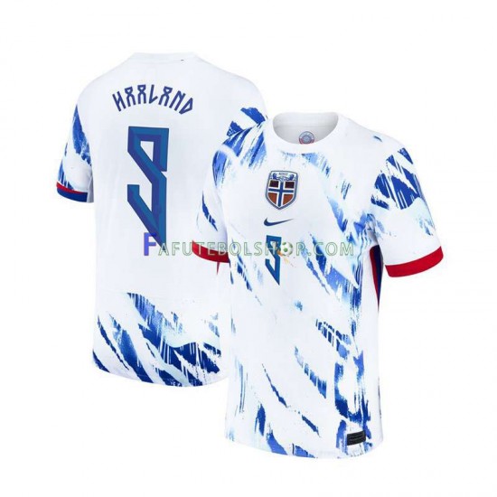 Camisa 2 Noruega Erling Haaland 9 2024 manga curta ,Masculino