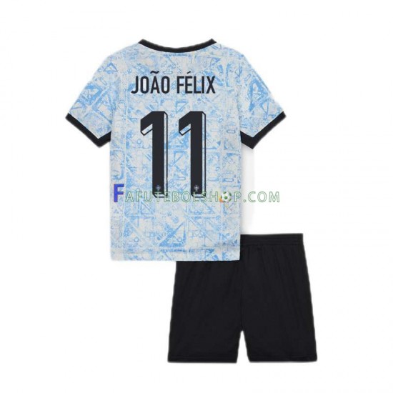 Camisa 2 Portugal Joao Felix 11 Euro 2024 manga curta ,infantil