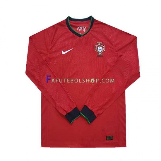 Camisa 1 Portugal Euro 2024 manga longa ,Masculino