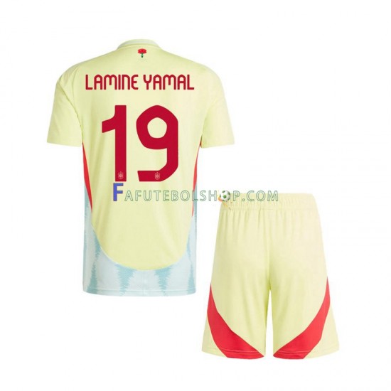 Camisa 2 Espanha Lamine Yamal 19 Euro 2024 manga curta ,infantil