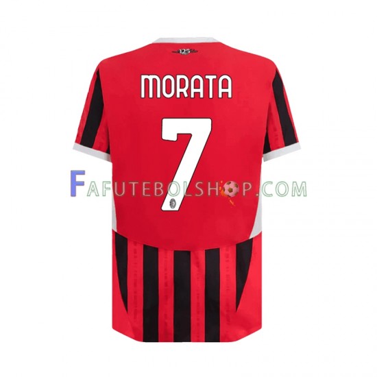 Camisa 1 AC Milan Alvaro Morata 7 2024-2025 manga curta ,Masculino