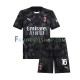 Camisa Goleiro 1 AC Milan Preto Mike Maignan 16 2024-2025 manga curta ,infantil