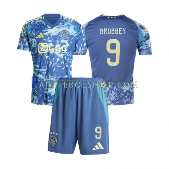 Camisa 2 AFC Ajax Brian Brobbey 9 2024-2025 manga curta ,infantil