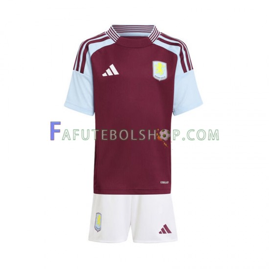 Camisa 1 Aston Villa 2024-2025 manga curta ,infantil