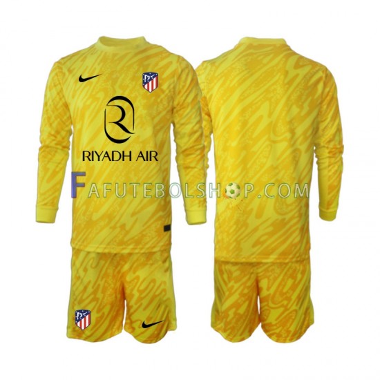 Camisa Goleiro 3 Atlético de Madrid 2024-2025 manga longa ,infantil