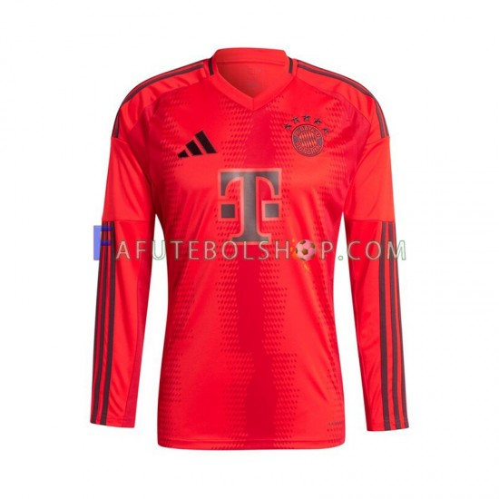 Camisa 1 Bayern de Munique Vermelho 2024-2025 manga longa ,Masculino