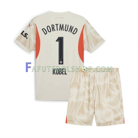 Camisa Goleiro 1 Borussia Dortmund Gregor Kobel 1 2024-2025 manga curta ,infantil