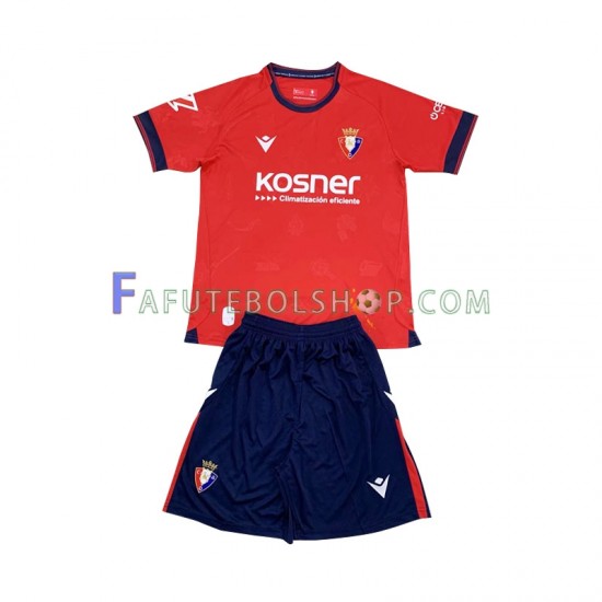 Camisa 1 CA Osasuna 2024-2025 manga curta ,infantil