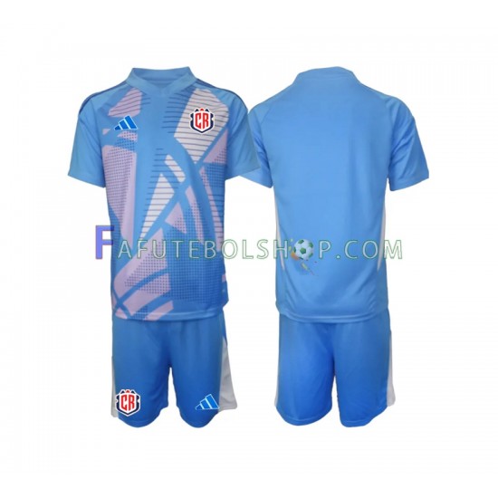 Camisa Goleiro 1 Costa Rica Azul 2024 manga curta ,infantil