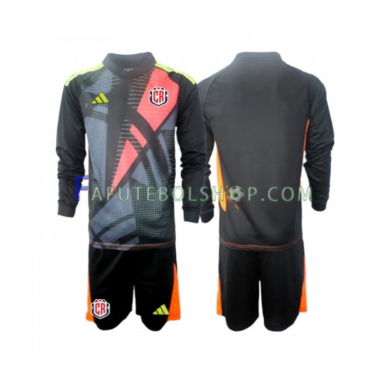 Camisa Goleiro 3 Costa Rica Preto 2024 manga longa ,infantil