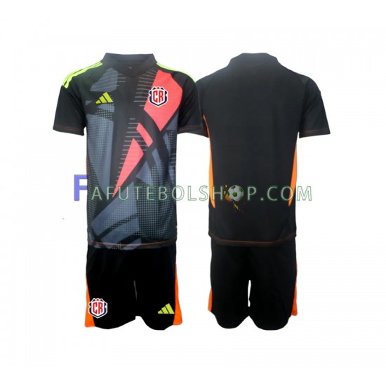 Camisa Goleiro 3 Costa Rica Preto 2024 manga curta ,infantil