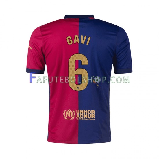 Camisa 1 FC Barcelona GAVI 6 2024-2025 manga curta ,Masculino