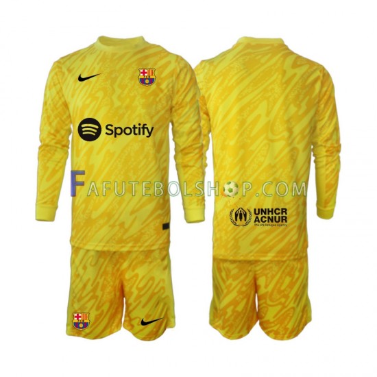 Camisa Goleiro 2 FC Barcelona 2024-2025 manga longa ,infantil