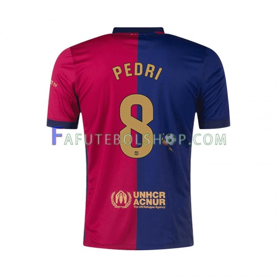 Camisa 1 FC Barcelona PEDRI 8 2024-2025 manga curta ,Masculino