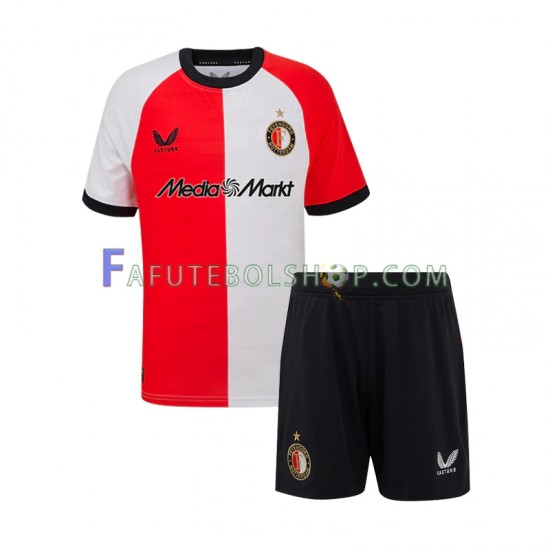 Camisa 1 Feyenoord Rotterdam 2024-2025 manga curta ,infantil