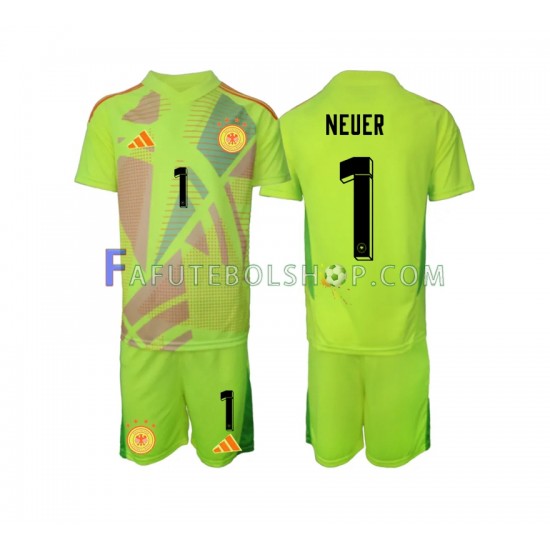 Camisa Goleiro 2 Alemanha Manuel Neuer 1 Euro 2024 manga curta ,infantil