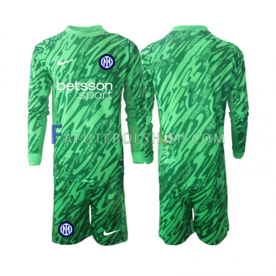 Camisa Goleiro 1 Internazionale 2024-2025 manga longa ,infantil